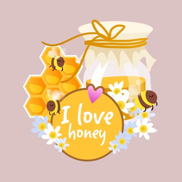 我喜欢蜂蜜背景