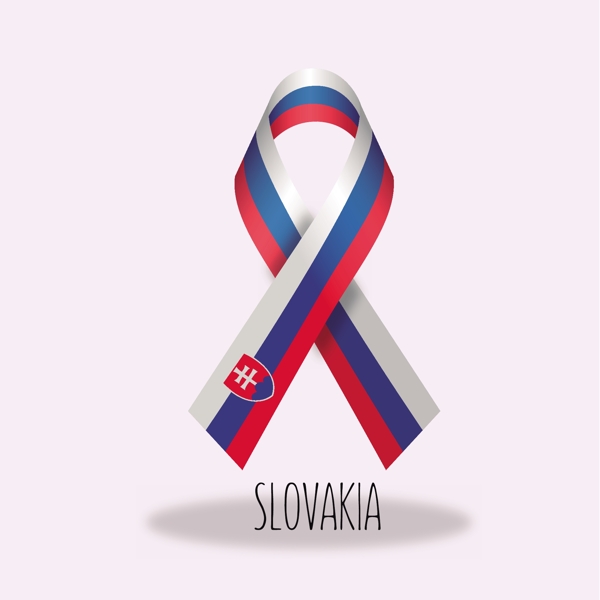 斯洛伐克国旗丝带设计