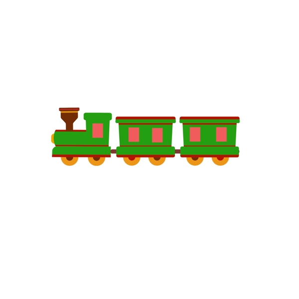 小火车绿色儿童玩具长款