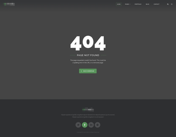 企业电子科技商务网站模板之404错误提示