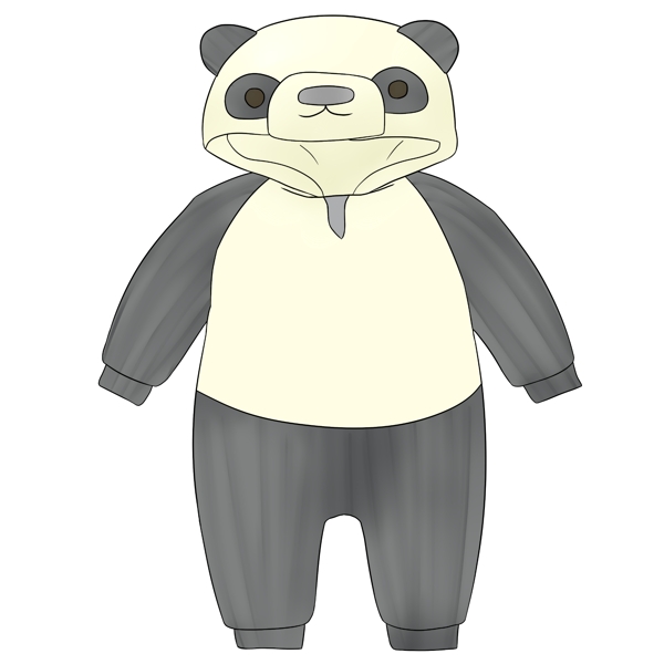 熊猫形状婴儿衣服