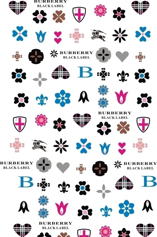 burberry组合图案图片