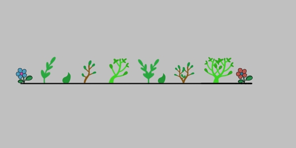 植物小花分割线插画
