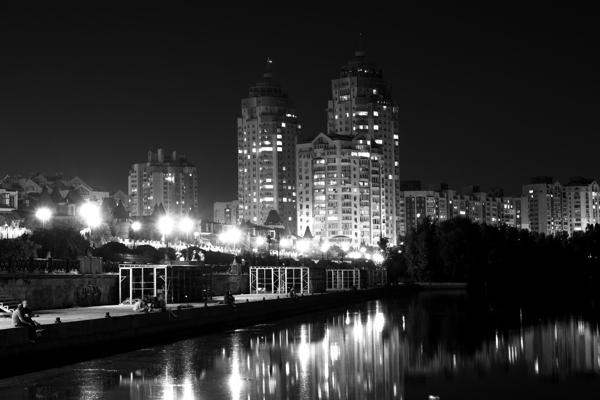 城市的夜景