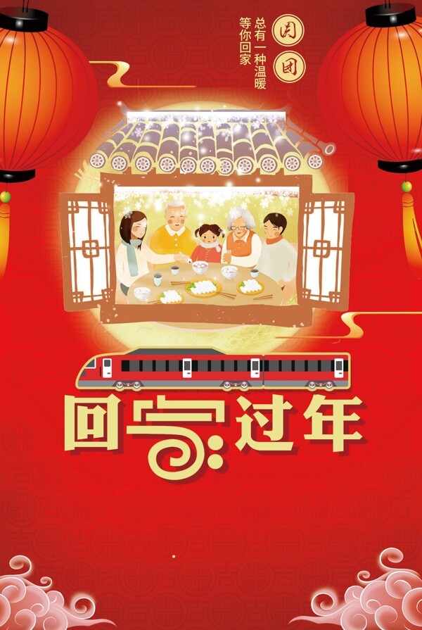 春节回家过年海报