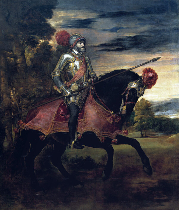 油画骑士图片