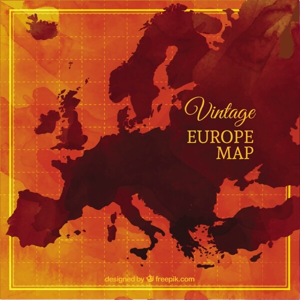 复古风格欧洲地图背景