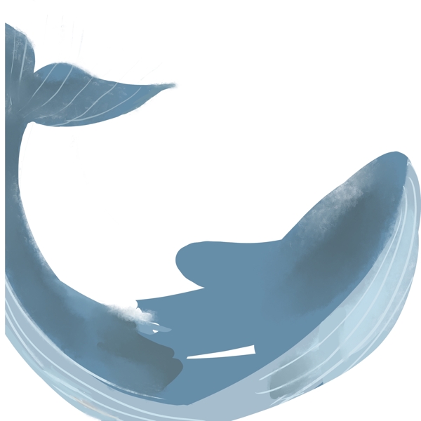 灰色圆弧创意鲸鱼元素