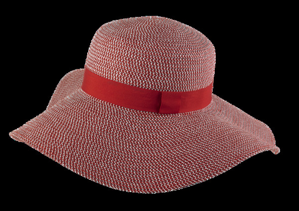 红色女士帽子免抠png透明图层素材