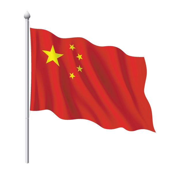 立体的中国旗帜