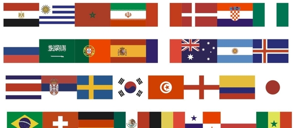 世界杯32国国旗