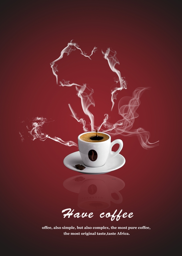 咖啡主题的时尚商业海报