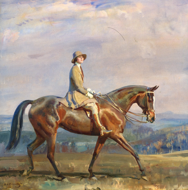 油画骑马人物图片