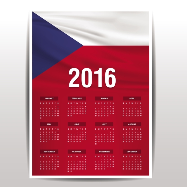 2016捷克日历