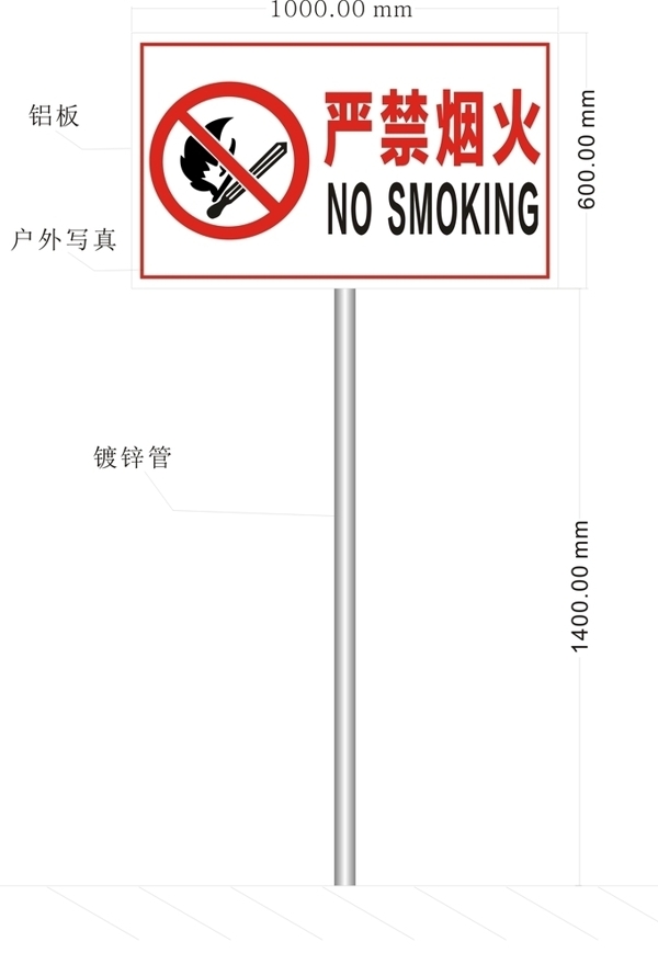 严禁烟火警示牌