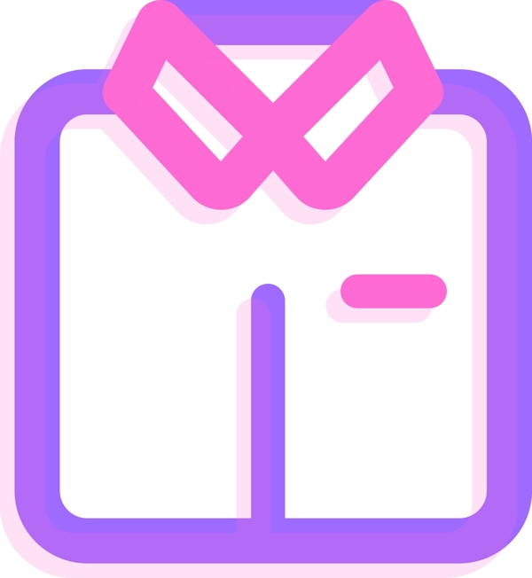 粉紫色荧光衬衫矢量图标