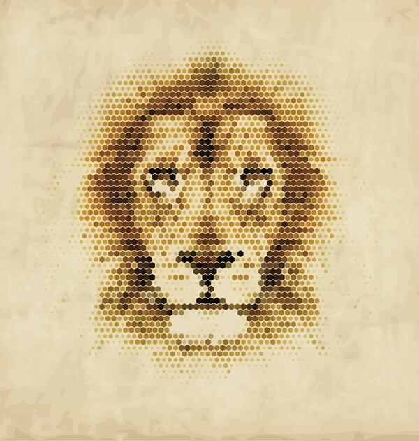 像素狮子图片