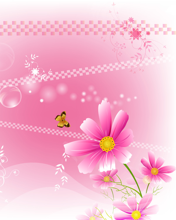 粉色花纹移门图图片