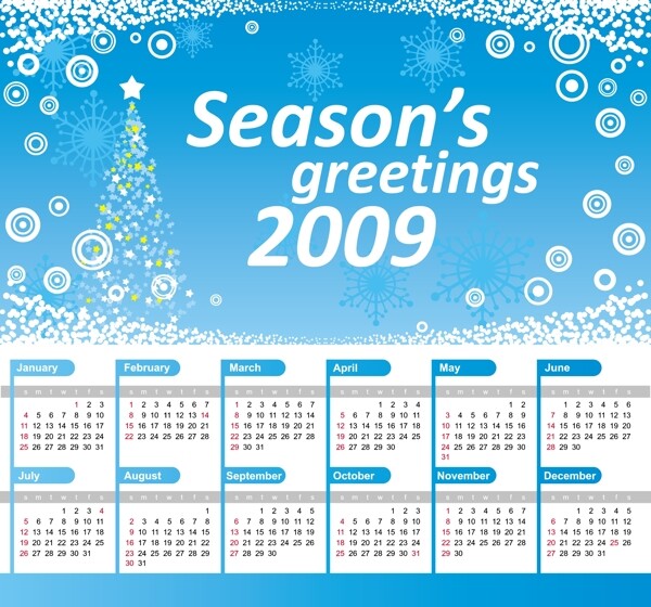2009圣诞节主题年历