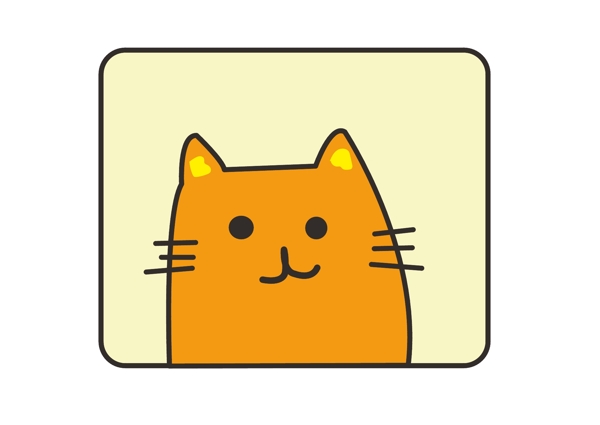 矢量卡通动物猫图案