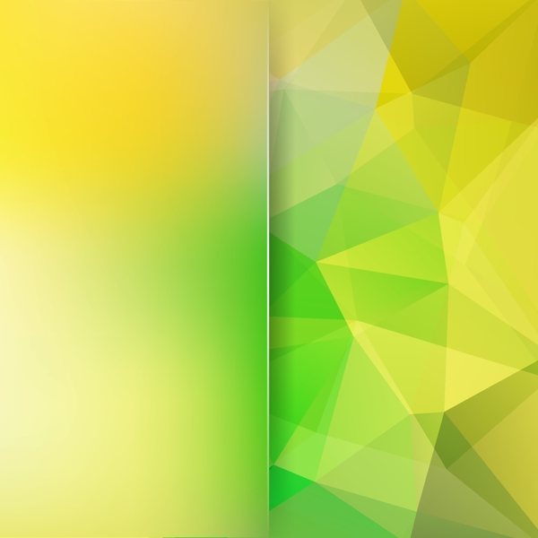 黄绿渐变炫彩多边形几何背景