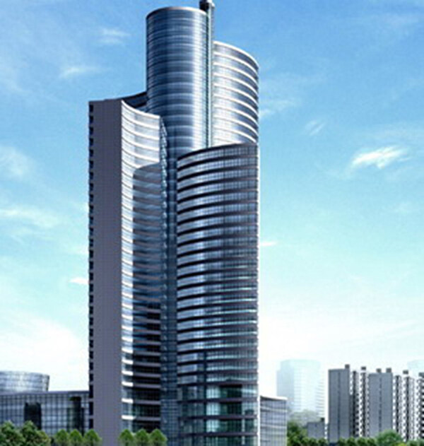 MAX弧形的现代摩天大楼3d模型