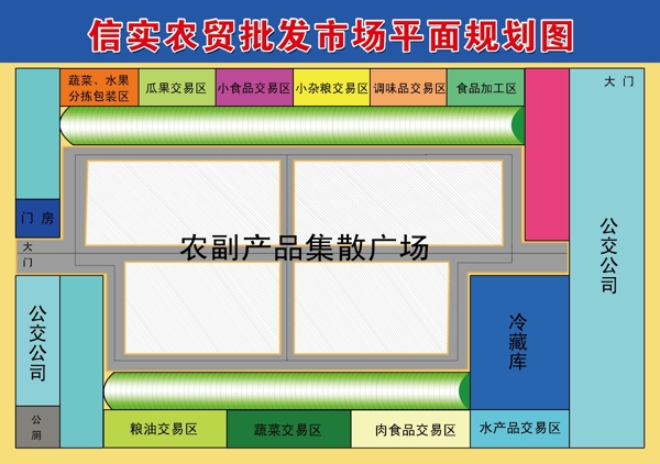 信实农贸市场平面规划图图片