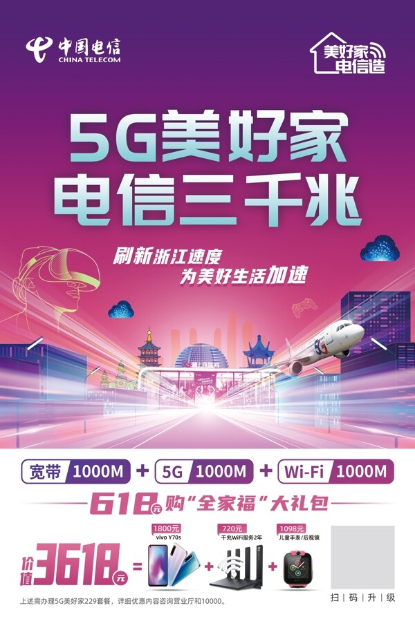 5G美好家电信造三千兆