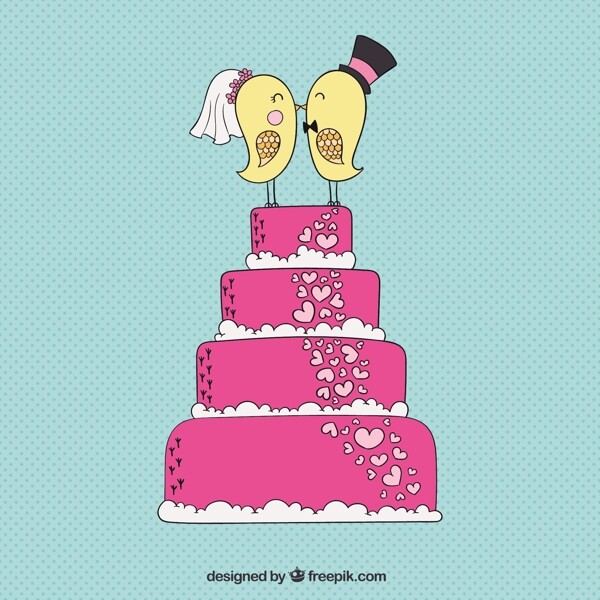 粉色婚礼蛋糕