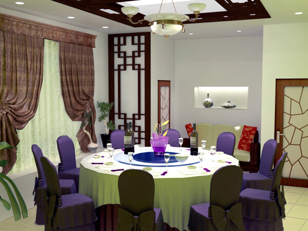中式餐厅包厢图片