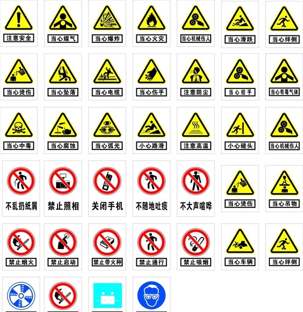 工地安全标识牌图片