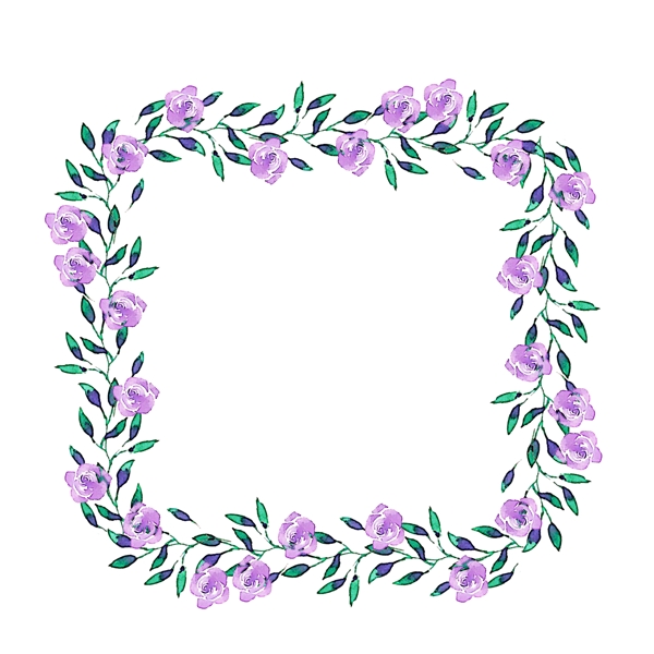 紫色小花花环