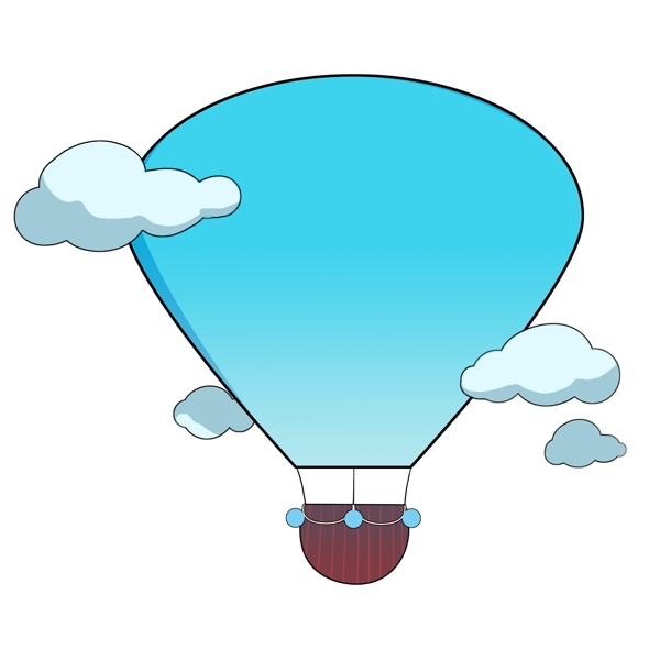 蓝色的热气球对话框