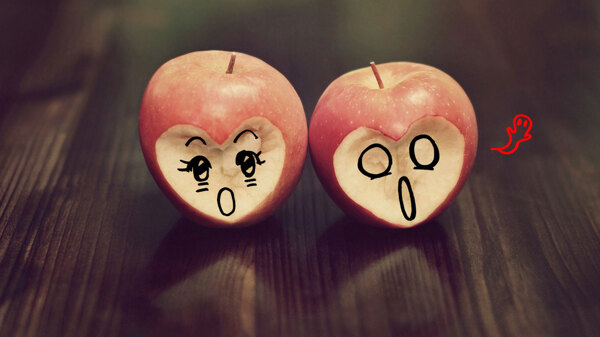 爱心苹果桌面