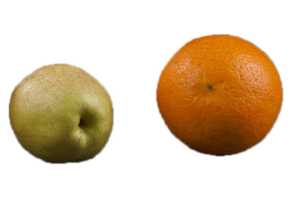 一个苹果和一个橘子