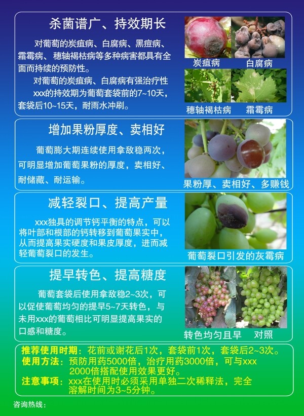 葡萄农药宣传单图片