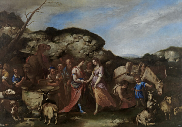GiordanoLucaIsaacyRebecaCa.1655意大利画家卢卡焦尔达诺FaPresto人物油画装饰画