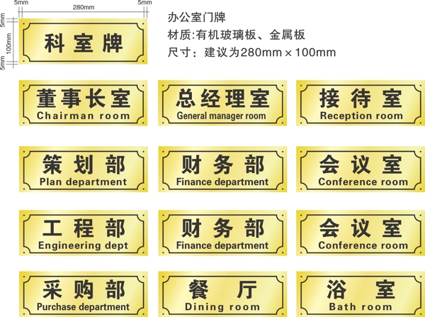 科室牌门牌