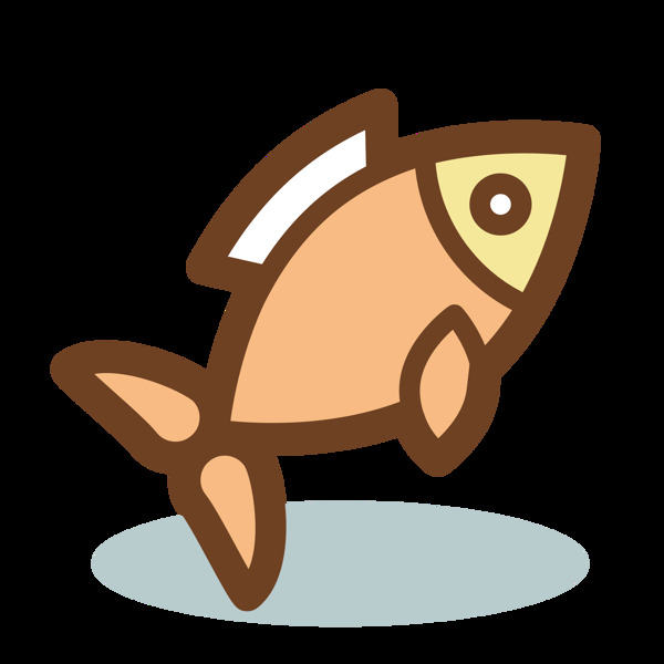 小鱼美食图标标志图形装饰素材