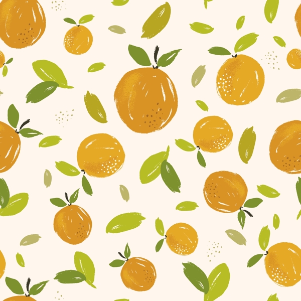 水果橙子手绘水果图片