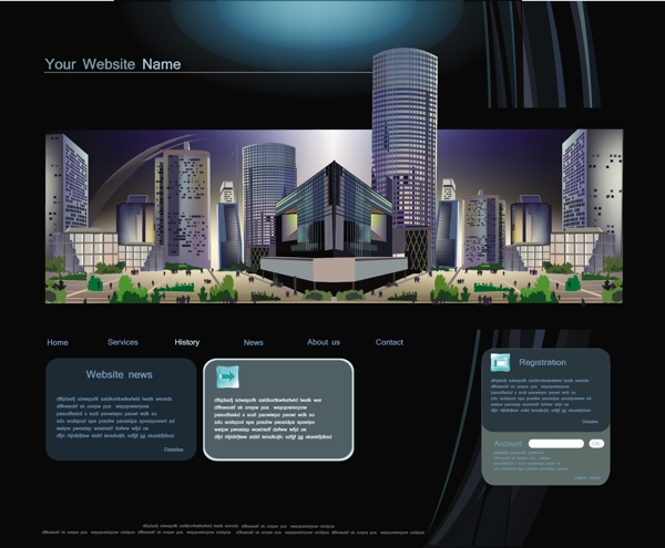 网站模版设计
