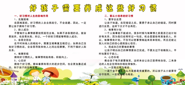 幼儿小学好习惯校园文化