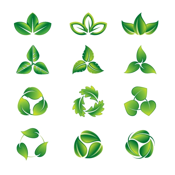 绿叶主题logo设计