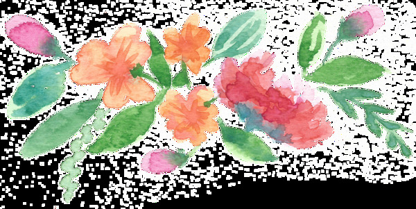 春天景色花卉卡通透明素材