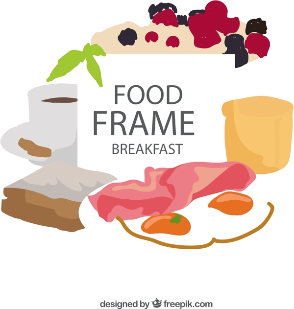 早餐食物框架图片