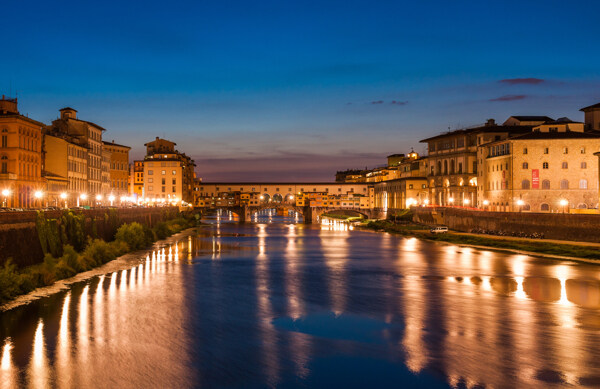 河流和威尼斯夜景图片