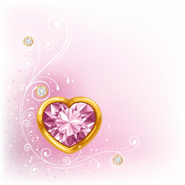 钻石宝石爱心花纹欧式花纹图片