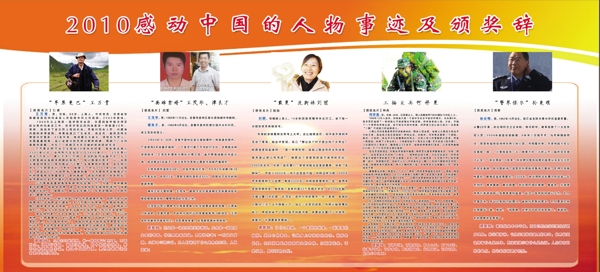 2010感动中国展板图片