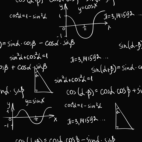 写满黑板的数学几何公式图片