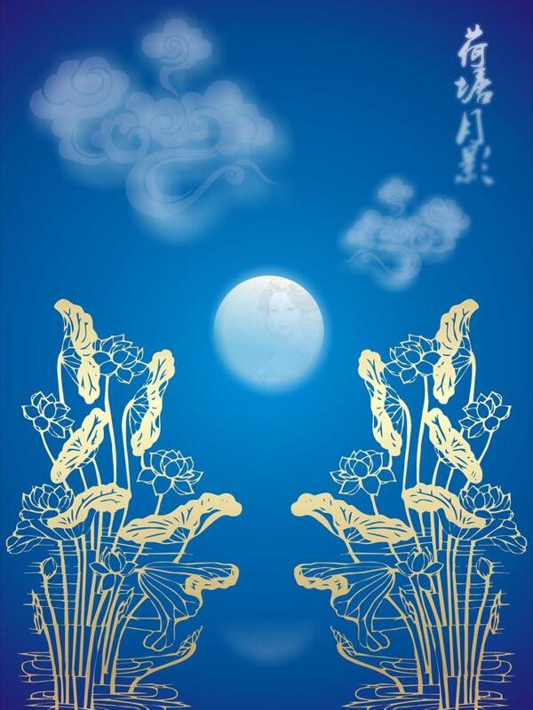 荷塘夜影唯美月色图片